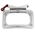 Curved Laydown License Plate Mount Frame Light for Harley Road King (2017–2023)