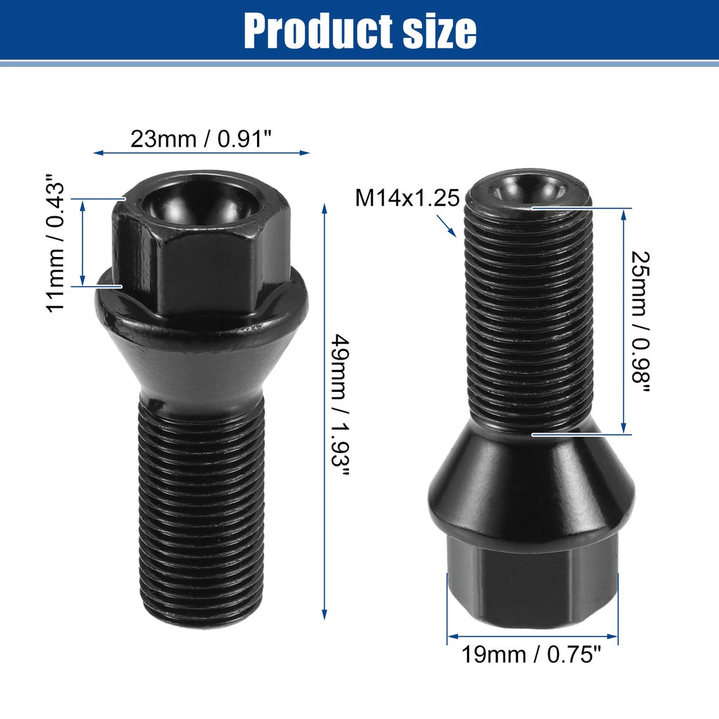 Wheel Lug Bolts M14x1.25 20 Pack for BMW 3 Series E46 E90 (1999–2013)