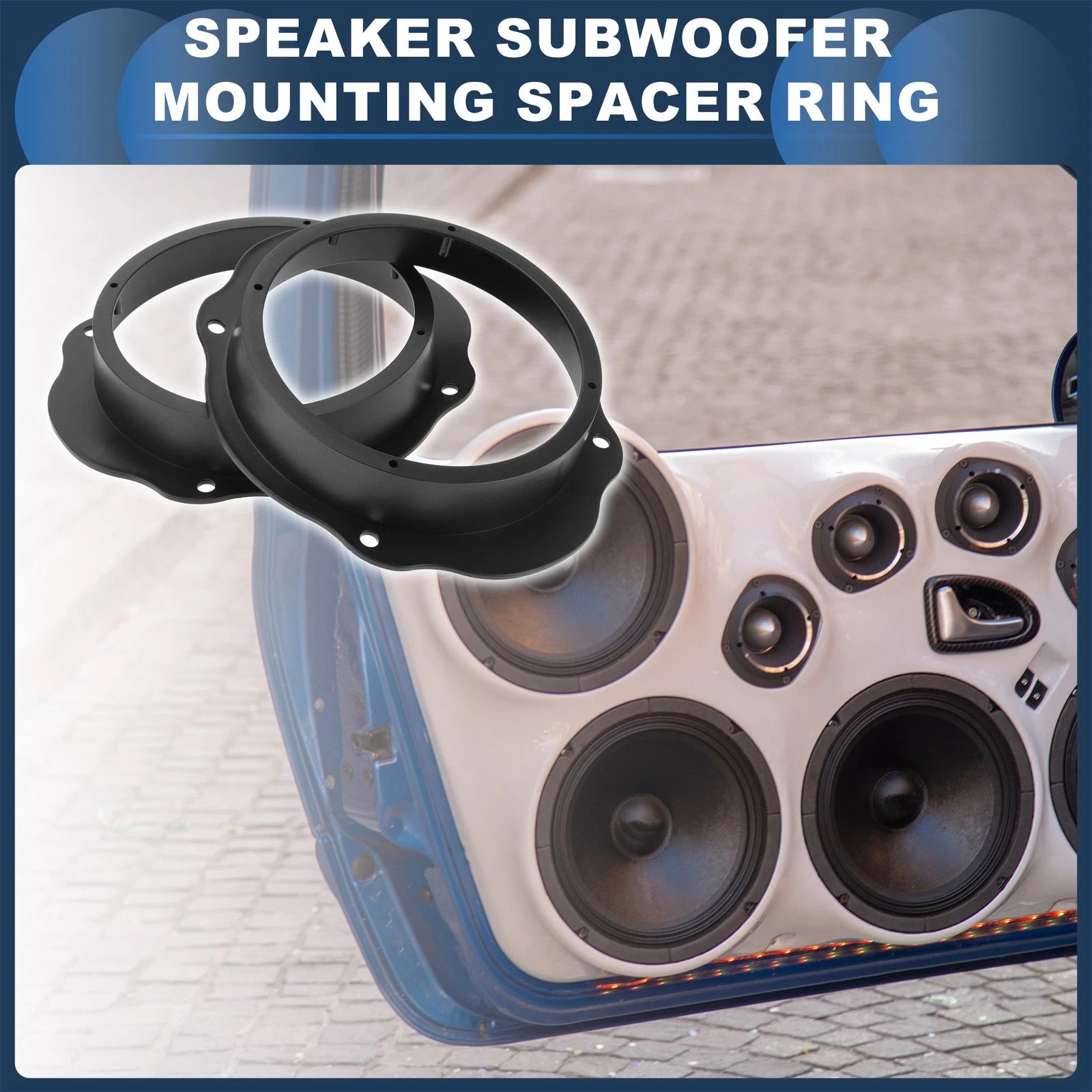 2X Speaker Spacer Ring Tweeter Adaptor for Ford C-Max (2010–2019)