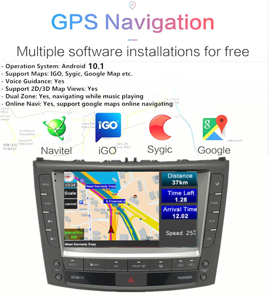 9" Android Stereo Radio for Lexus IS250 IS300 IS350 (2005–2012) 2+32GB