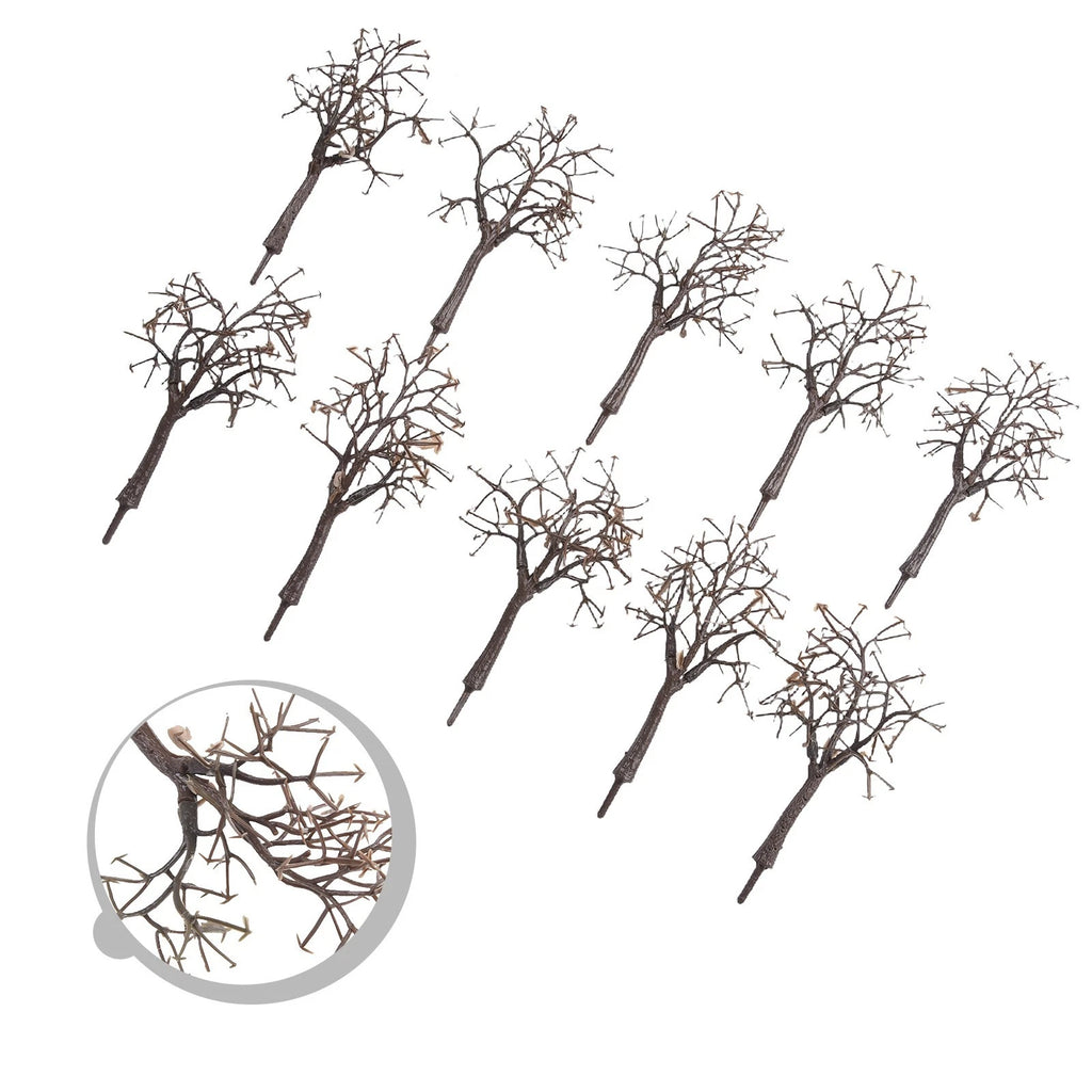 Set of 4 Model Train Landscape Trees for Scenery (12cm)