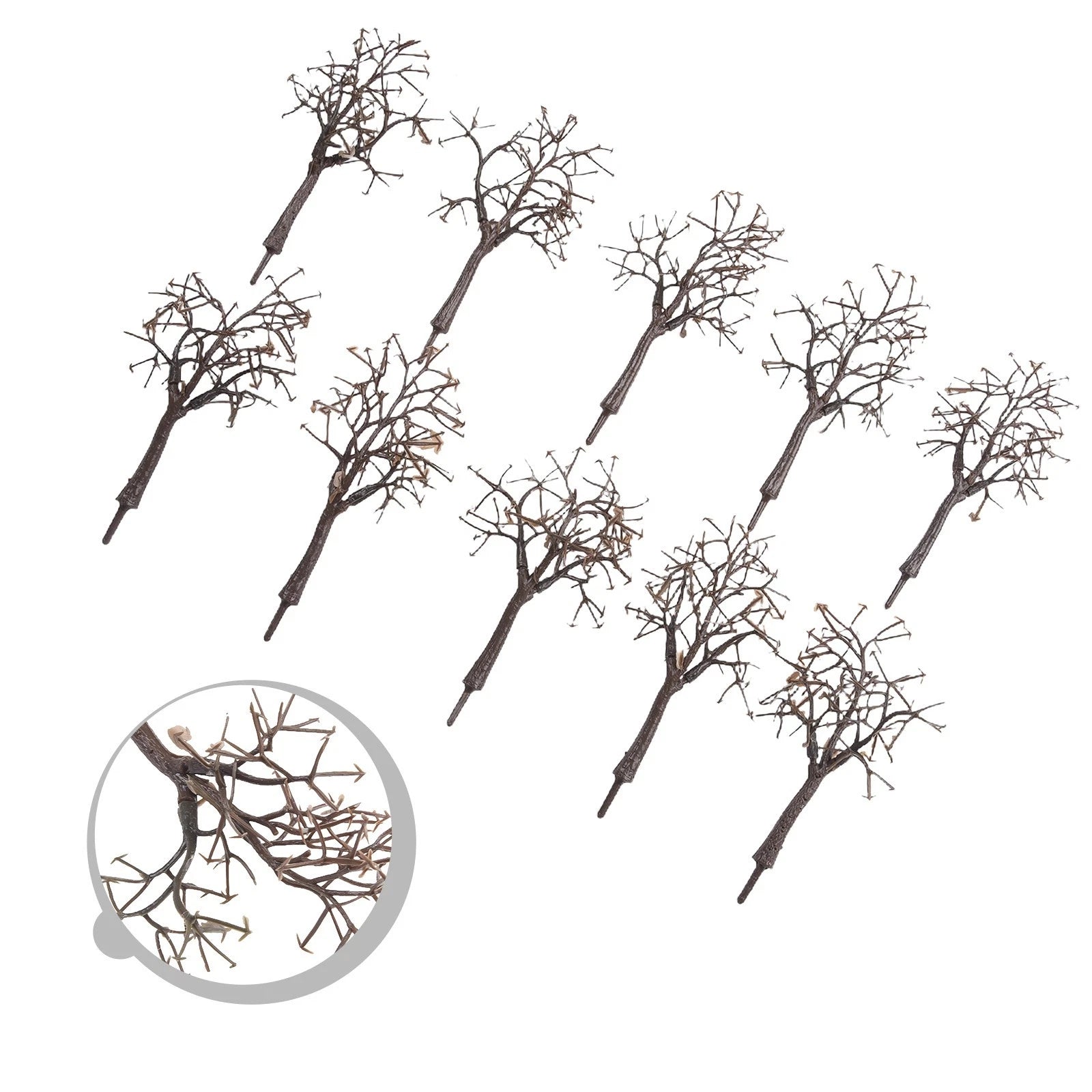 Set of 4 Model Train Landscape Trees for Scenery (12cm)