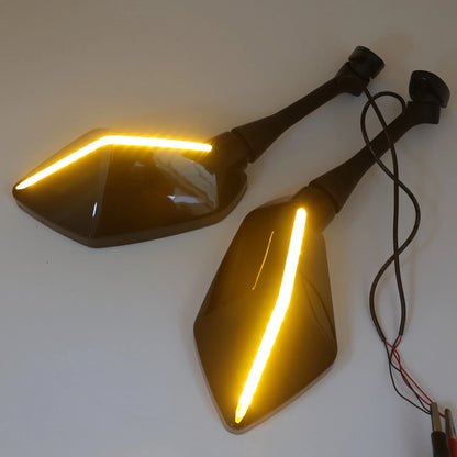Black LED Indicator Rearview Mirror for Honda CBR600RR (2003–2022), CBR1000RR (2004–2007)