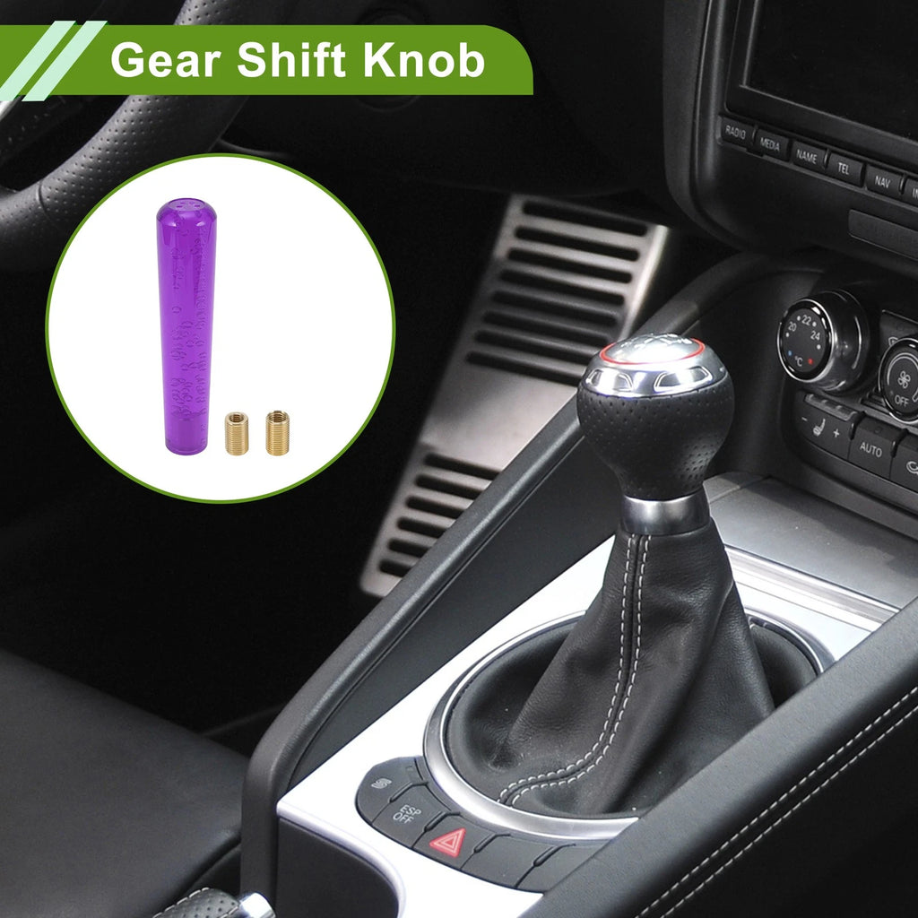 Cylindrical Crystal Shift Knob for Universal Fit (20cm, Purple)