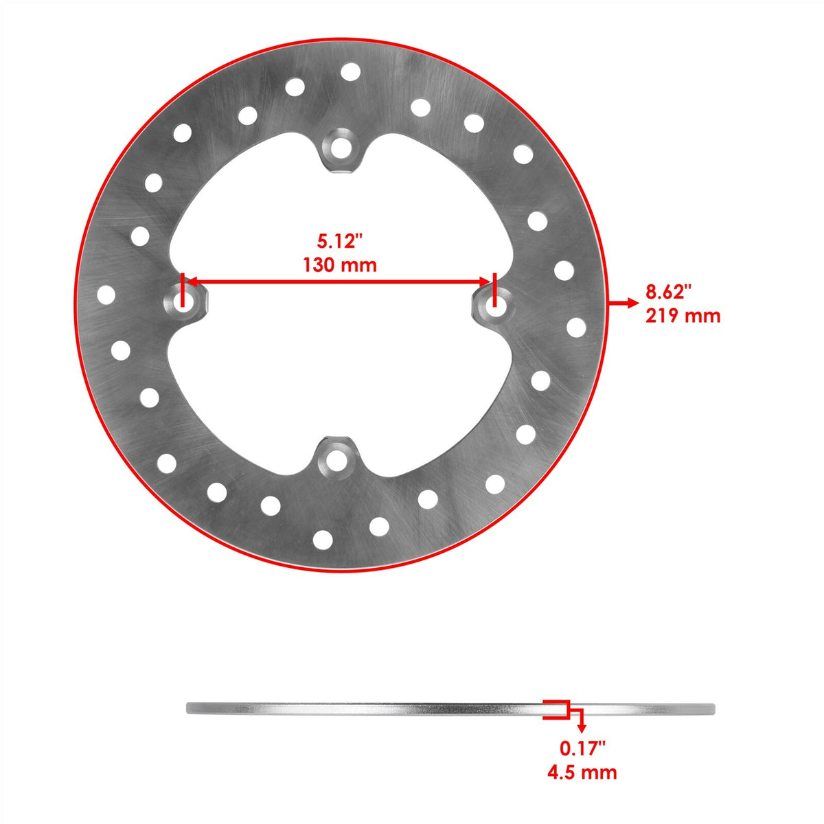 Brake Disc Rotor Replacement 4x for CanAm Front Rear (2007–2019)