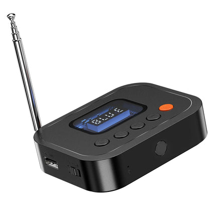 2 in 1 Bluetooth 6.0 HiFi Audio Receiver FM Radio Adapter with LED