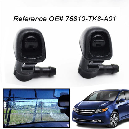 2x Windshield Washer Nozzle Jet Sprayer For 11-17 Honda Odyssey 3.5L 76810TK8A01