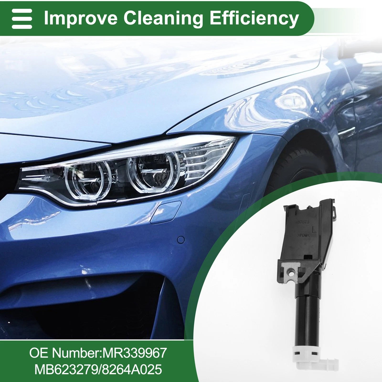 Front Left Headlight Washer Nozzle Replacement for Mitsubishi Pajero V93 (2008–2019)