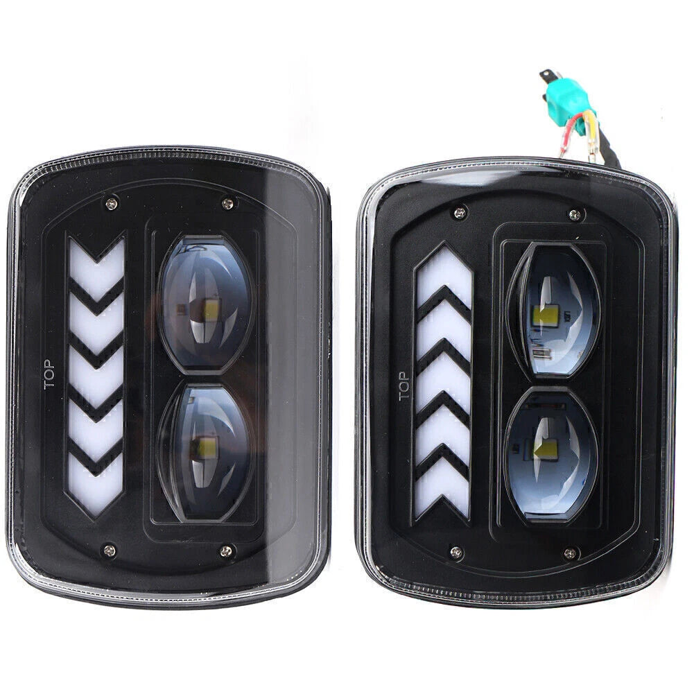 2X 5" x 7" LED Square Headlight for Jeep Wrangler (IP67)