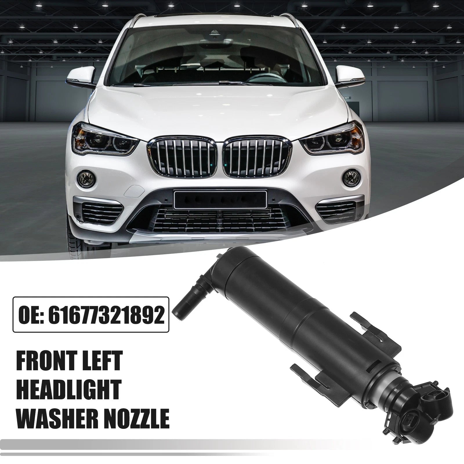 Headlight Washer Nozzle Front Right Replacement for BMW X1 (2013–2015)