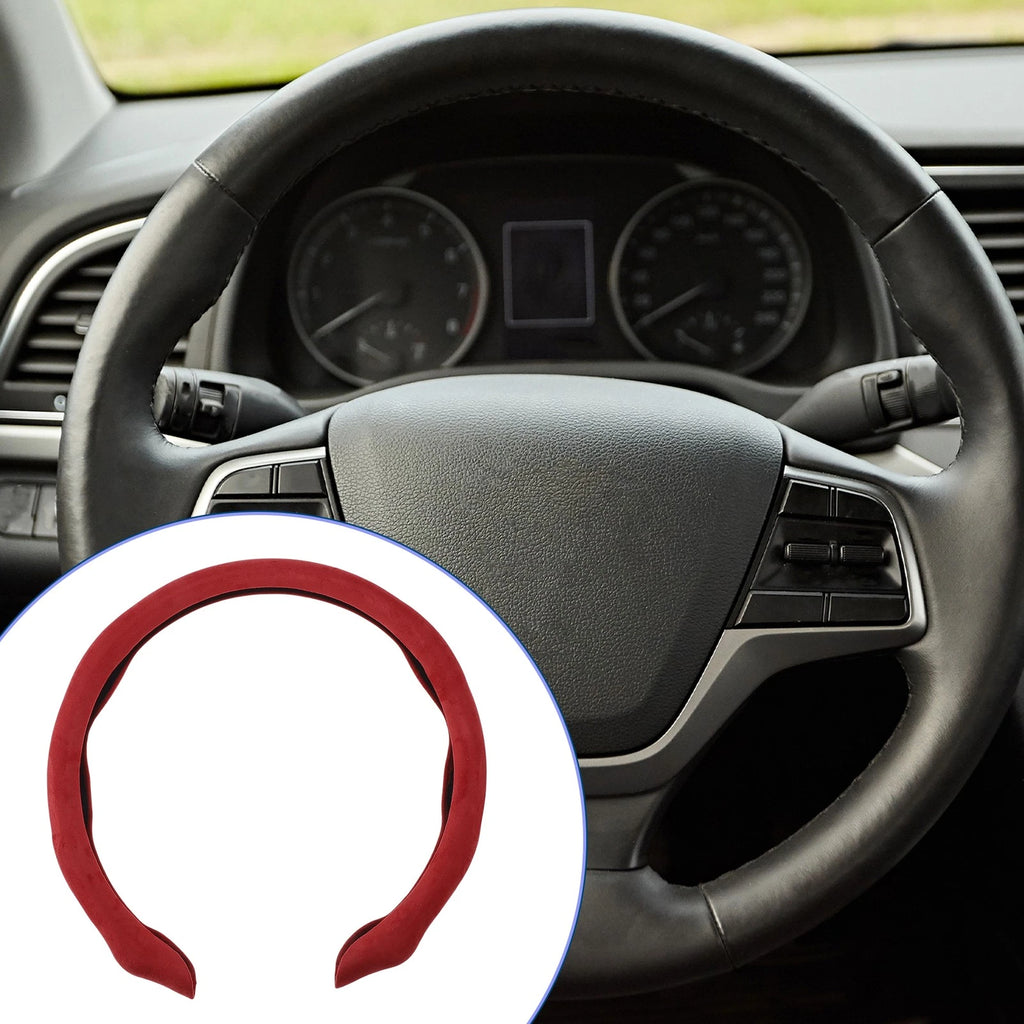 Steering Wheel Cover for Car (14.96", Red)