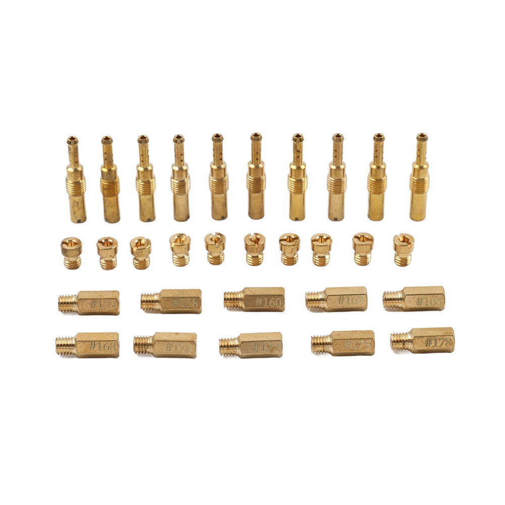 20 Pcs Carburetor Main Jets & 10 Pcs Pilot Jets Kit for PWK CVK