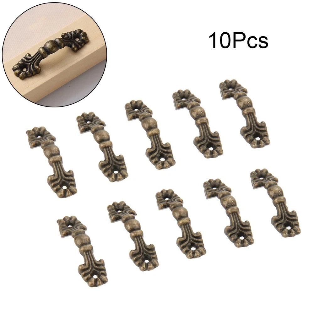 10X Vintage Furniture Pull Handle Knob Cabinet Hardware