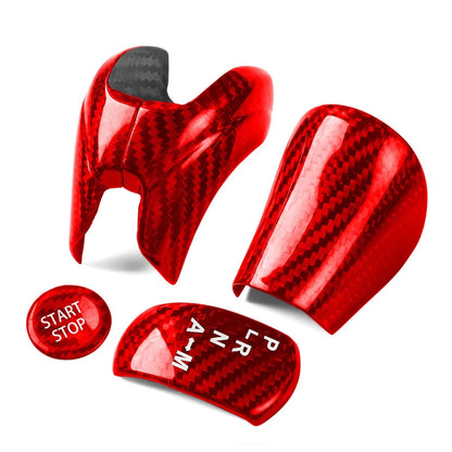 Shift Knob Engine Start Stop Button Cover Trim for Nissan GTR R35 (2008–2026) Red