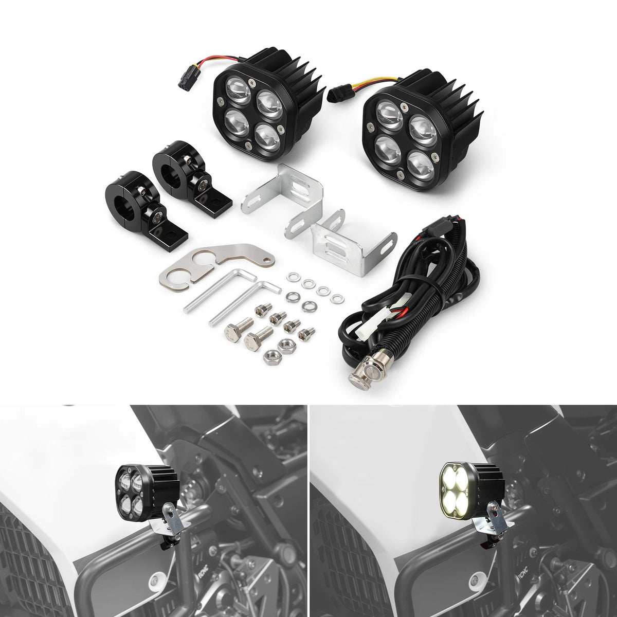 LED Driving Headlight Work Lights for Yamaha Tenere 700 (2019–2024)