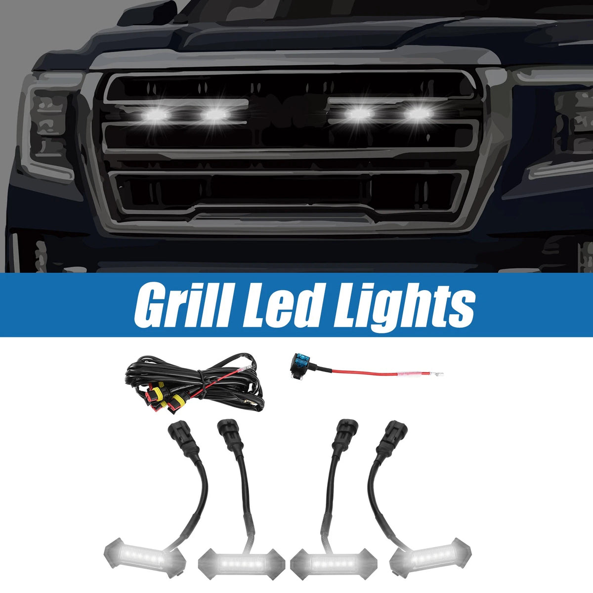 Front Grille Lights Set for Toyota Tacoma TRD PRO (2016–2022)