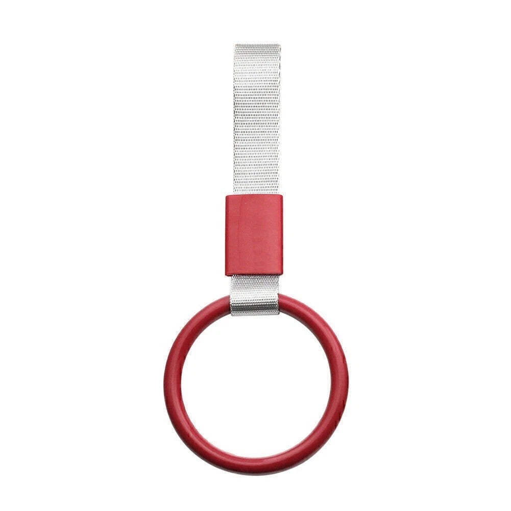 PVC Round Red Tsurikawa Ring for JDM Vehicles (Universal Fit)