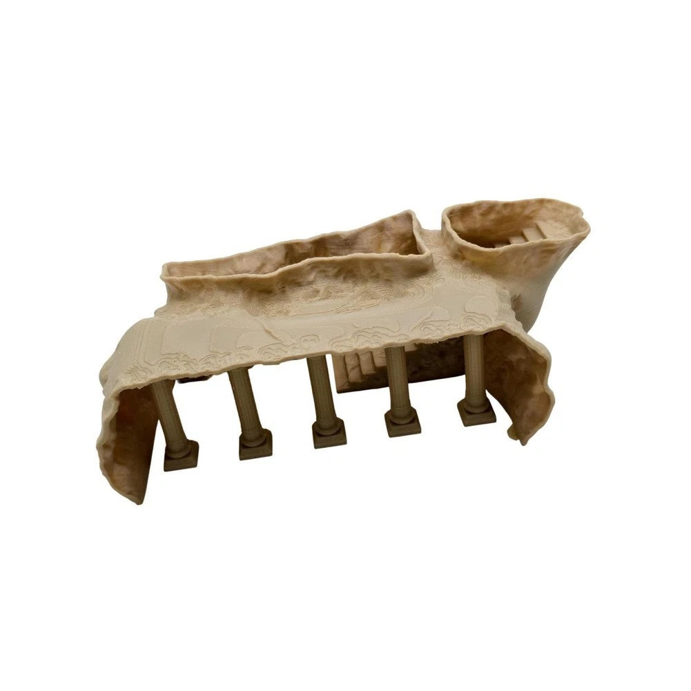 Resin Tunnel Aquarium Decoration with Roman Column Design