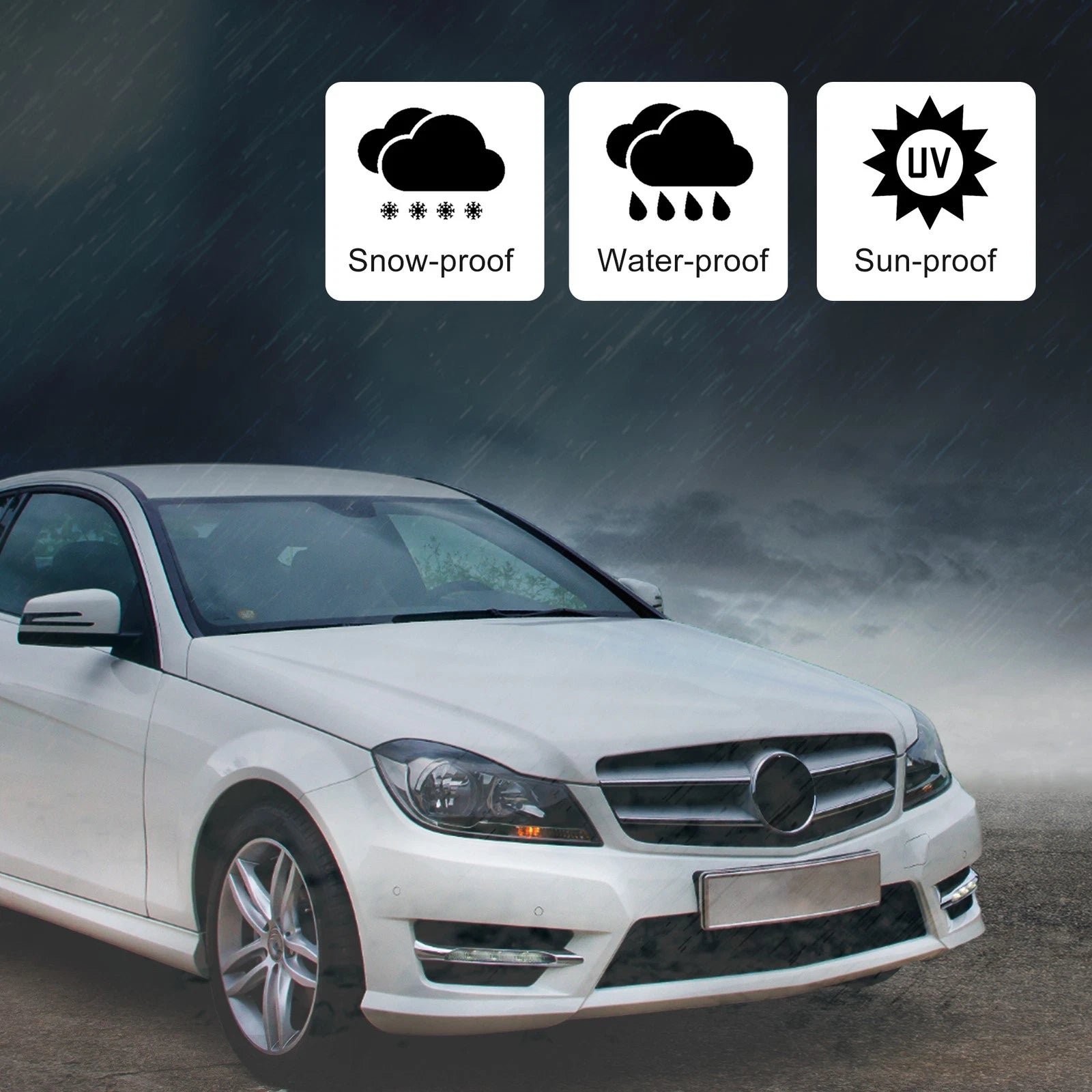 Front LED Daytime Running Fog Light Pair for Mercedes-Benz E-Class (2010–2016)