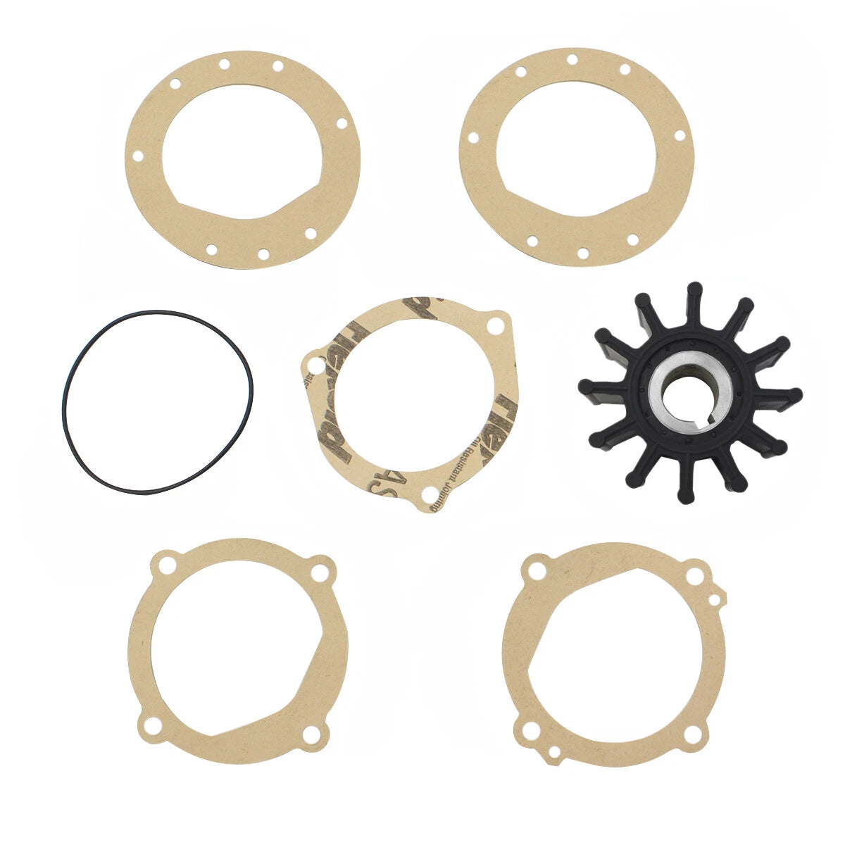 Impeller Kit for Sierra 18-3060, Sherwood 9959K, Jabsco 22212, OMC, Volvo