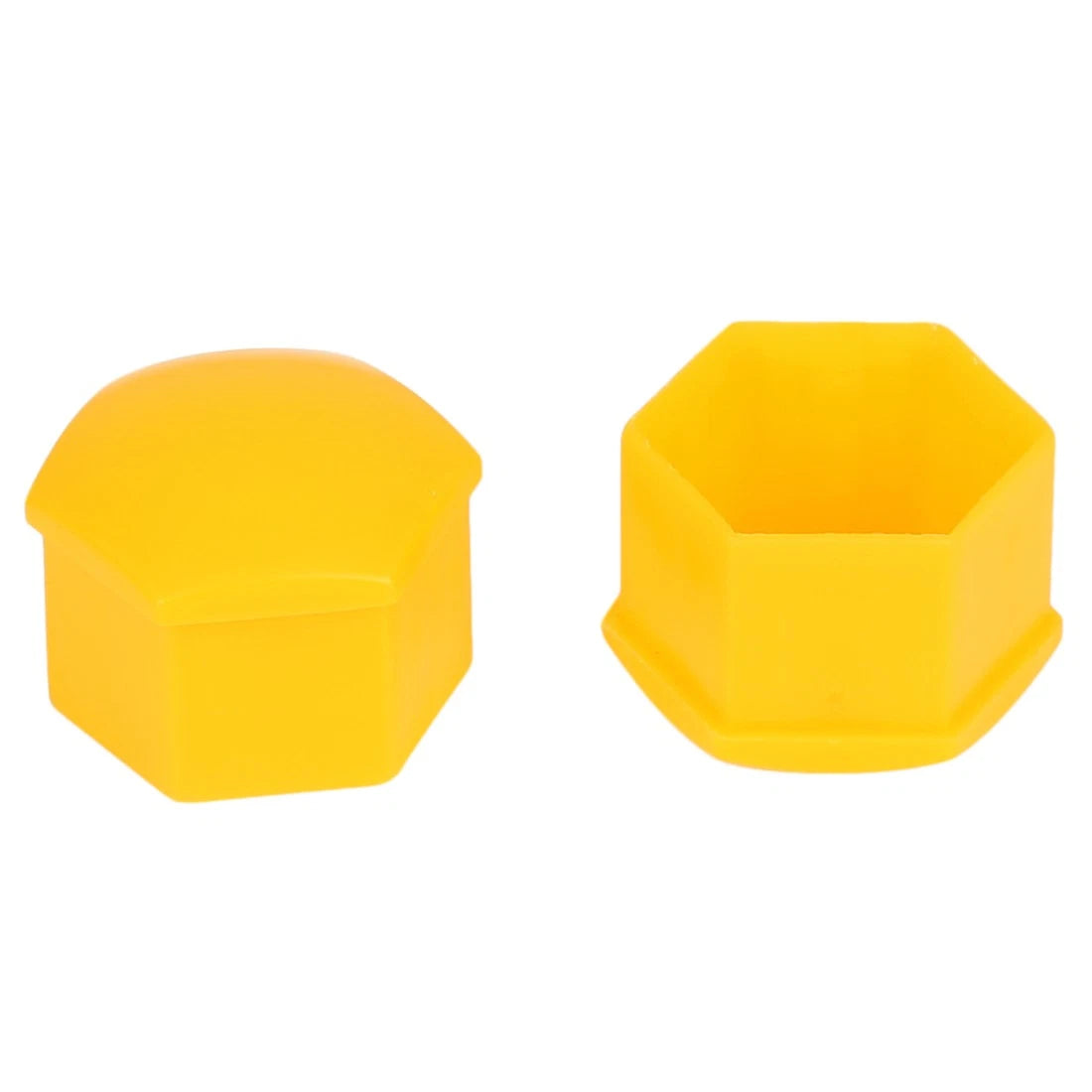 20pcs 17mm Yellow Plastic Wheel Nut Covers for Universal Vehicles