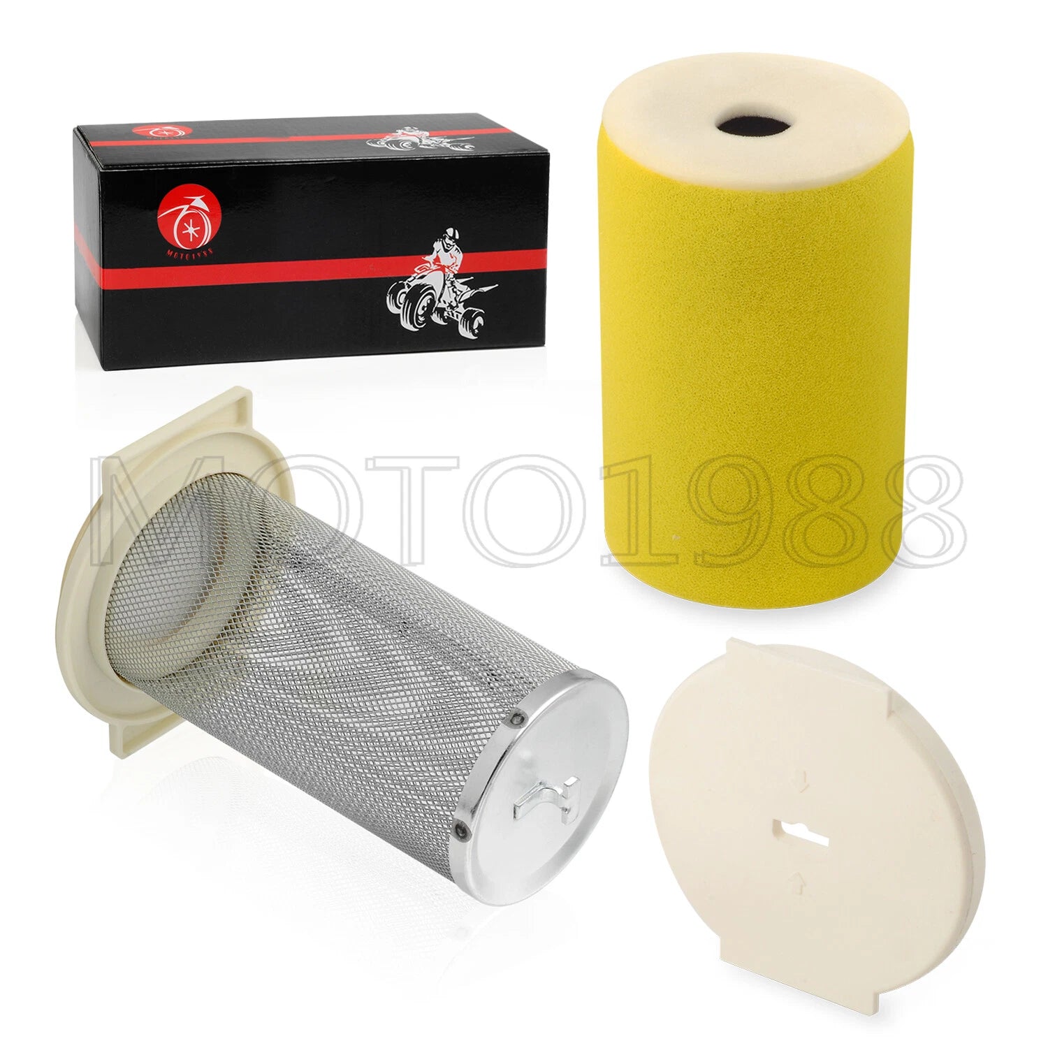 Air Filter & End Cap for Yamaha Moto-4 250 YFM250 (1989–1991) 1YW-14458-01-00