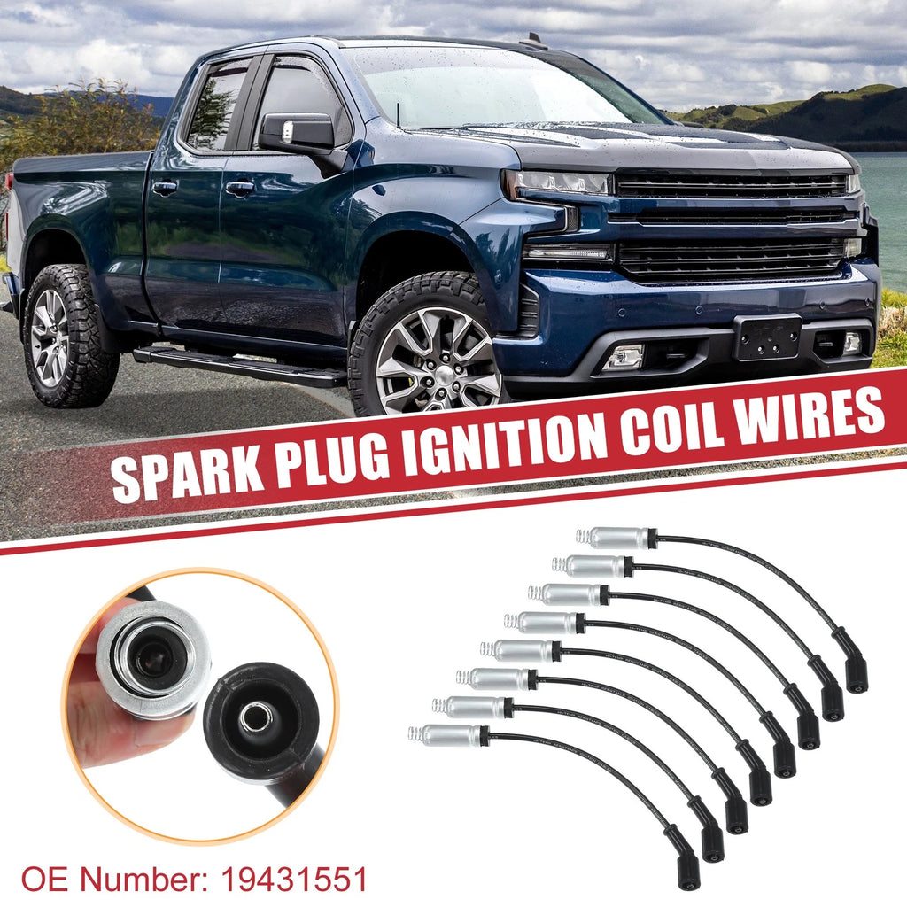 Spark Plug Wire Ignition Coil Cable Set for Chevrolet Silverado (8 PCS) (2011–2019)