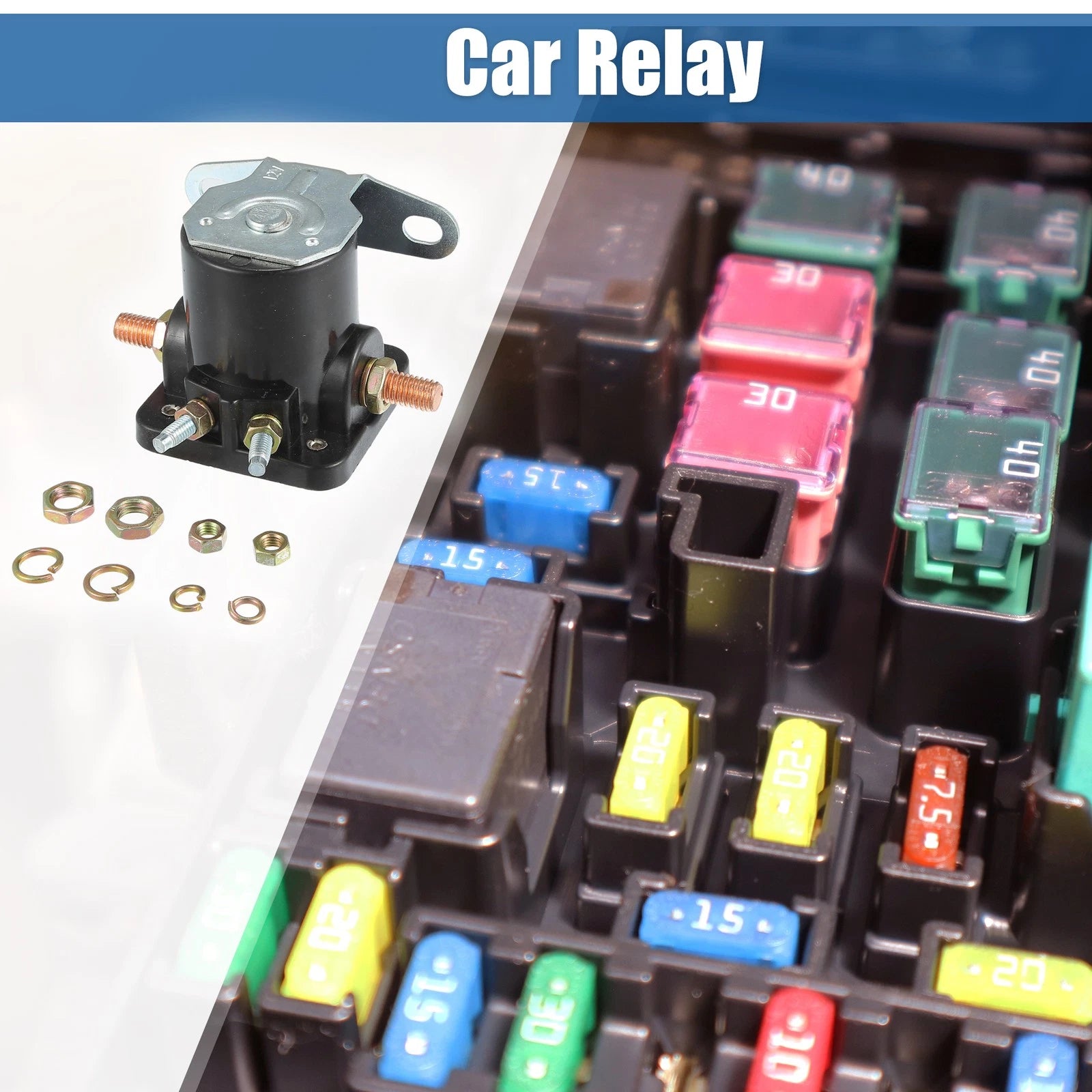 Starter Relay Solenoid DC 12V 40A Replacement for Jeep Cherokee (1974–1974)