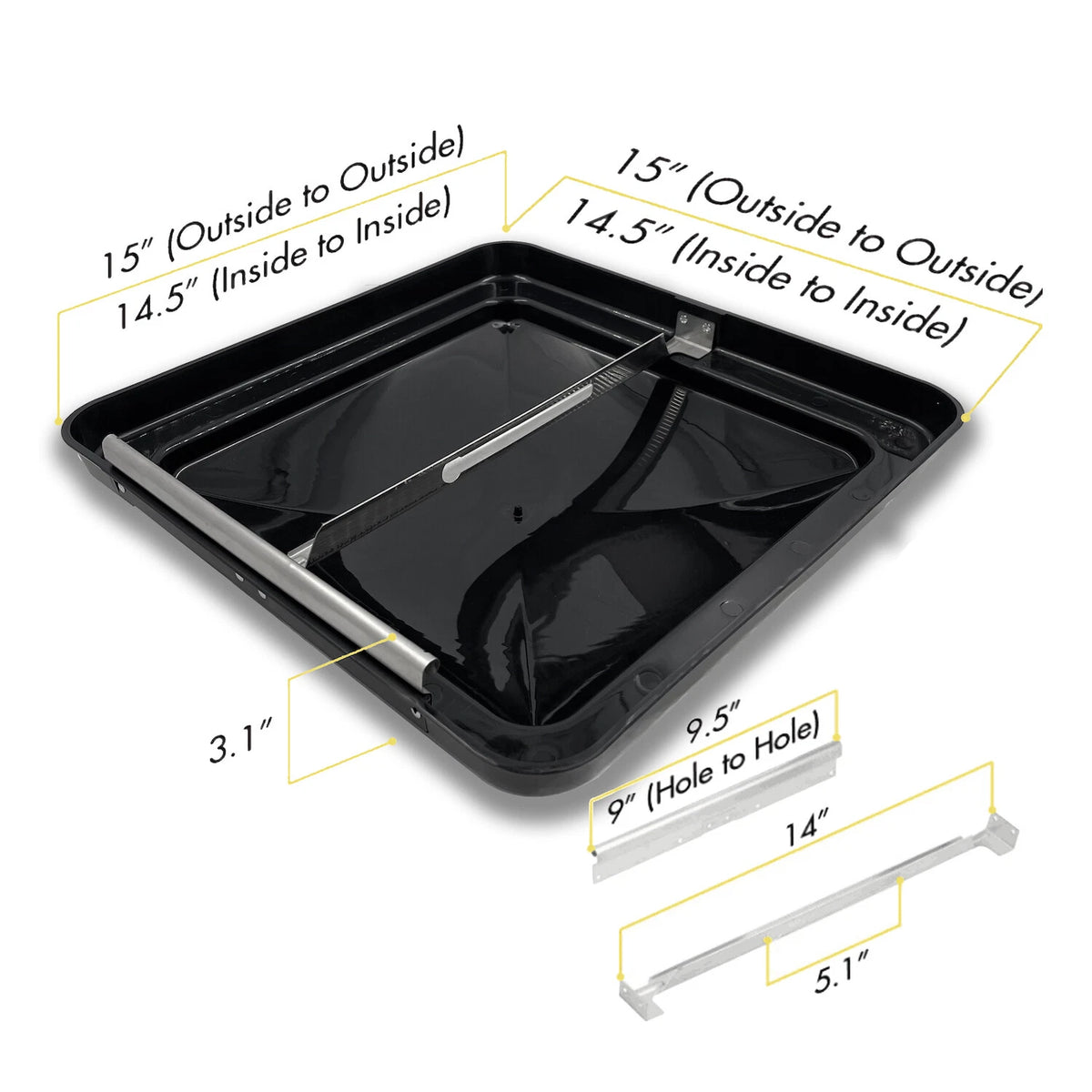 RV Roof Vent Cover for Camper Trailer (Fresh Air Ventilation)