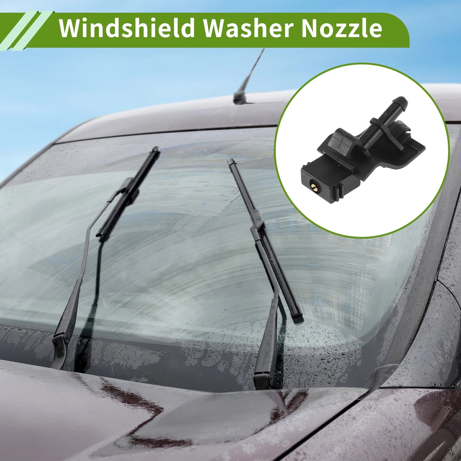 Windshield Washer Nozzle with Hose Connector for Toyota (1992–2007)