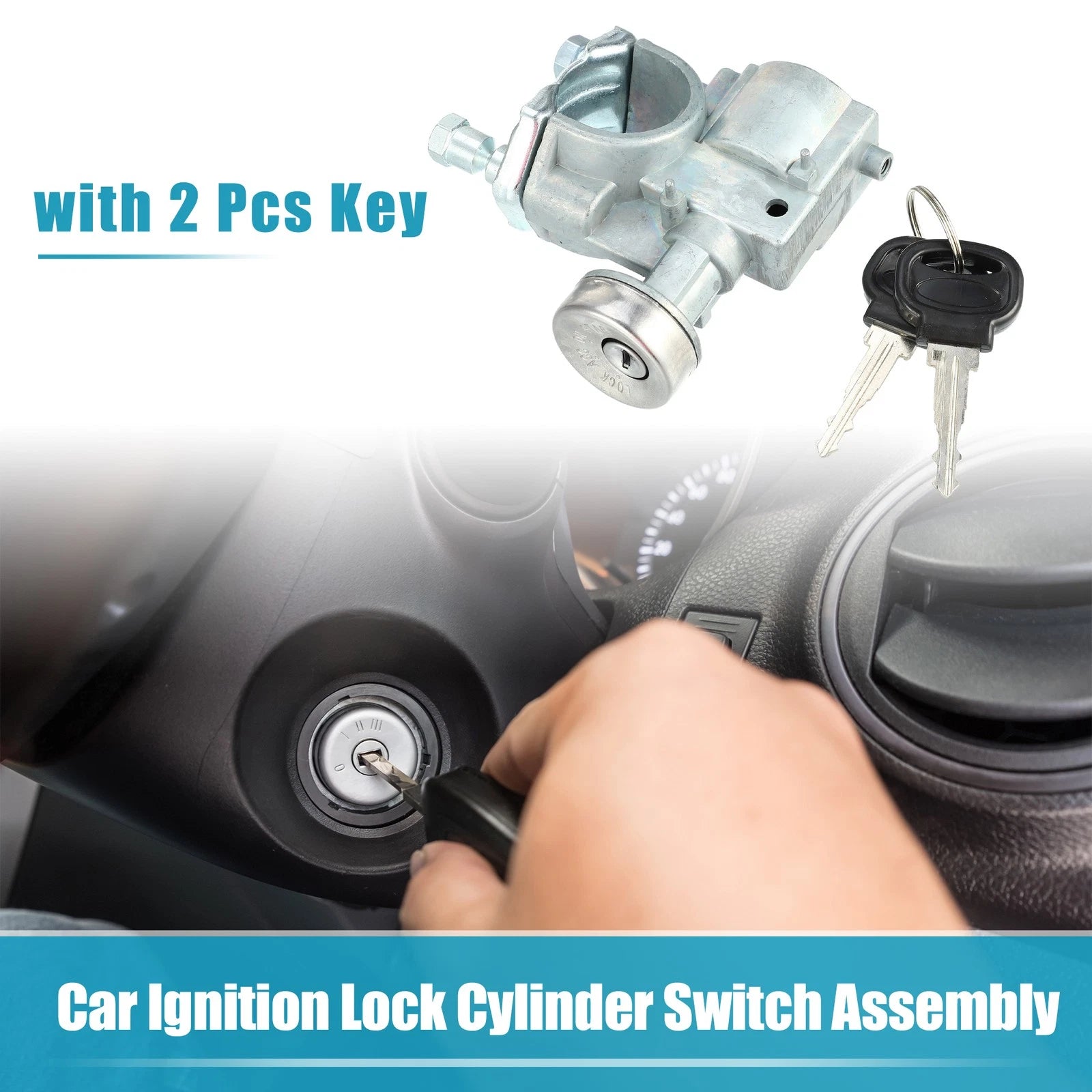 Ignition Lock Cylinder Switch Assembly w Keys for Mazda B2000 (1986–1987)
