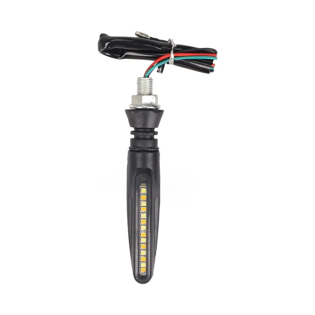 White LED Daytime Running Light with Yellow Sequential Turn Signals for Scooter