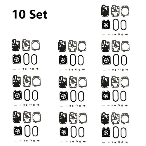 10x Carburetor Gasket Kit for Husqvarna 130BT (2000–2023) K20-WYA