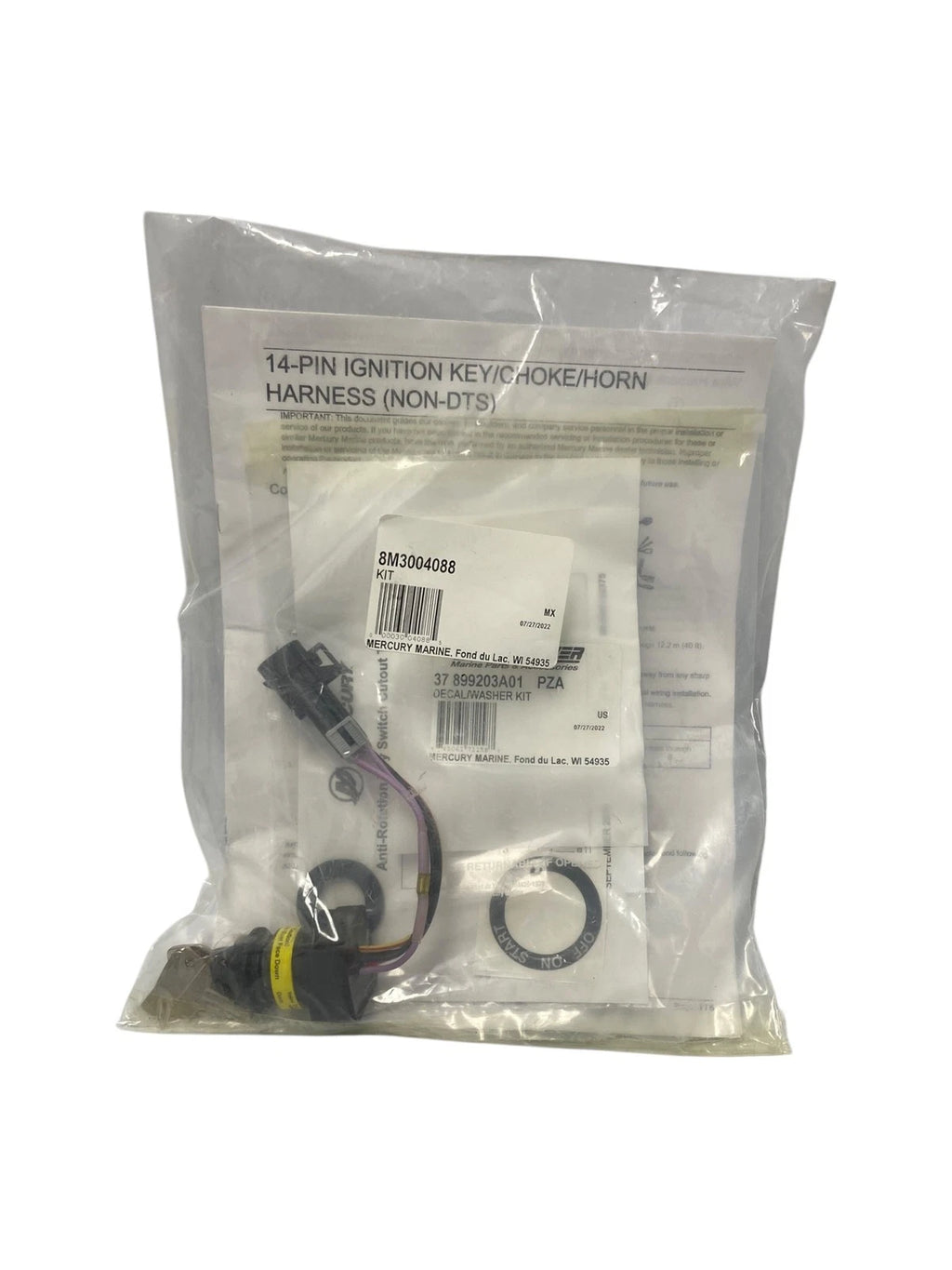 Marine Ignition Switch Assembly with Keys for Mercury (OEM 8M3004088)