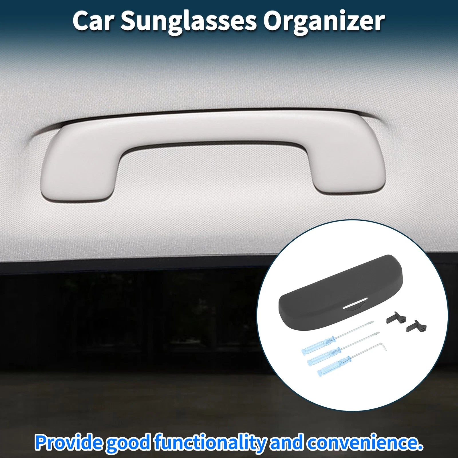Car Sunglasses Case Storage Box Black for Honda Accord 2018–2024