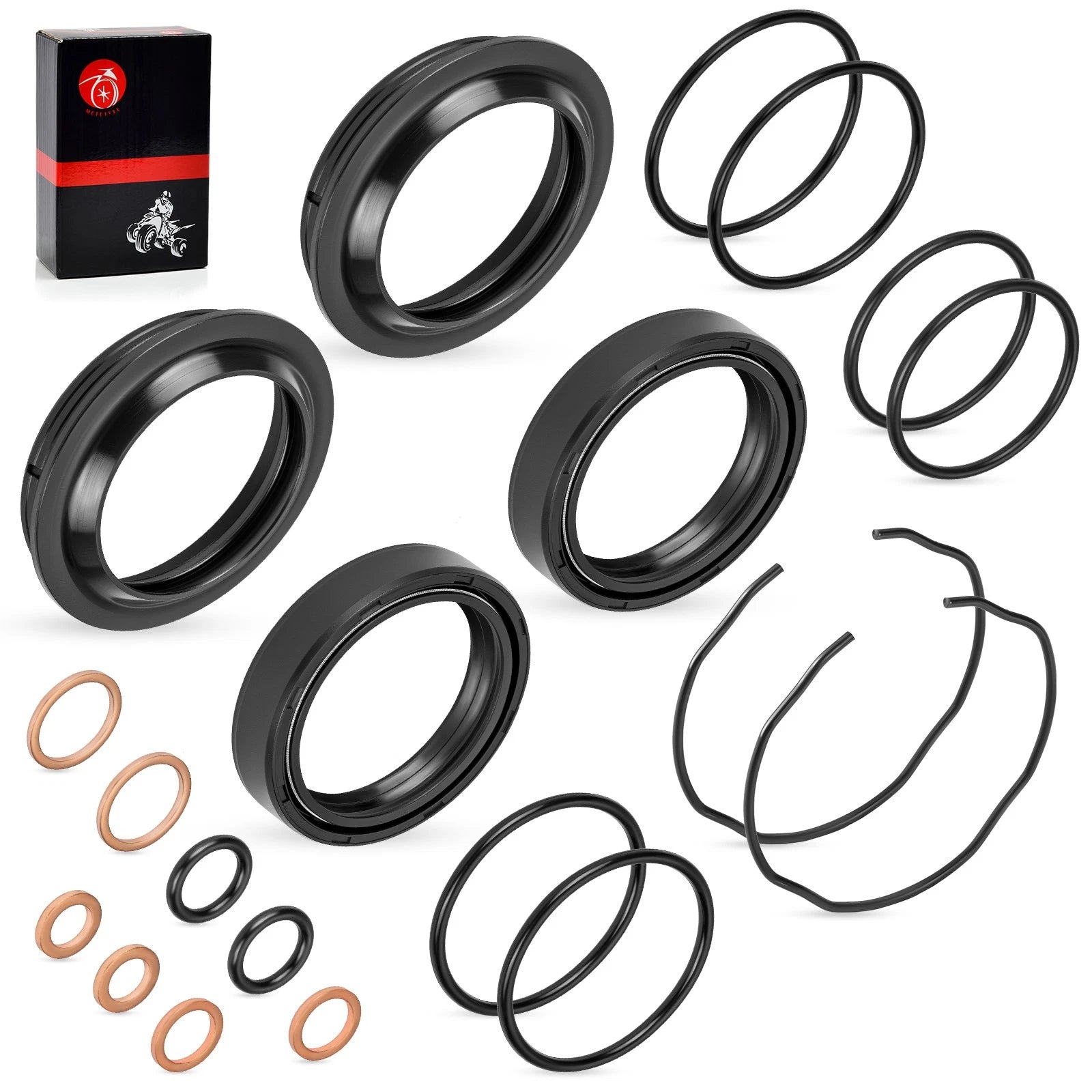 Front Fork Dust & Oil Seal Kit for Suzuki GSX-R600 GSX-R750 V-Strom 650 (2006–2020)
