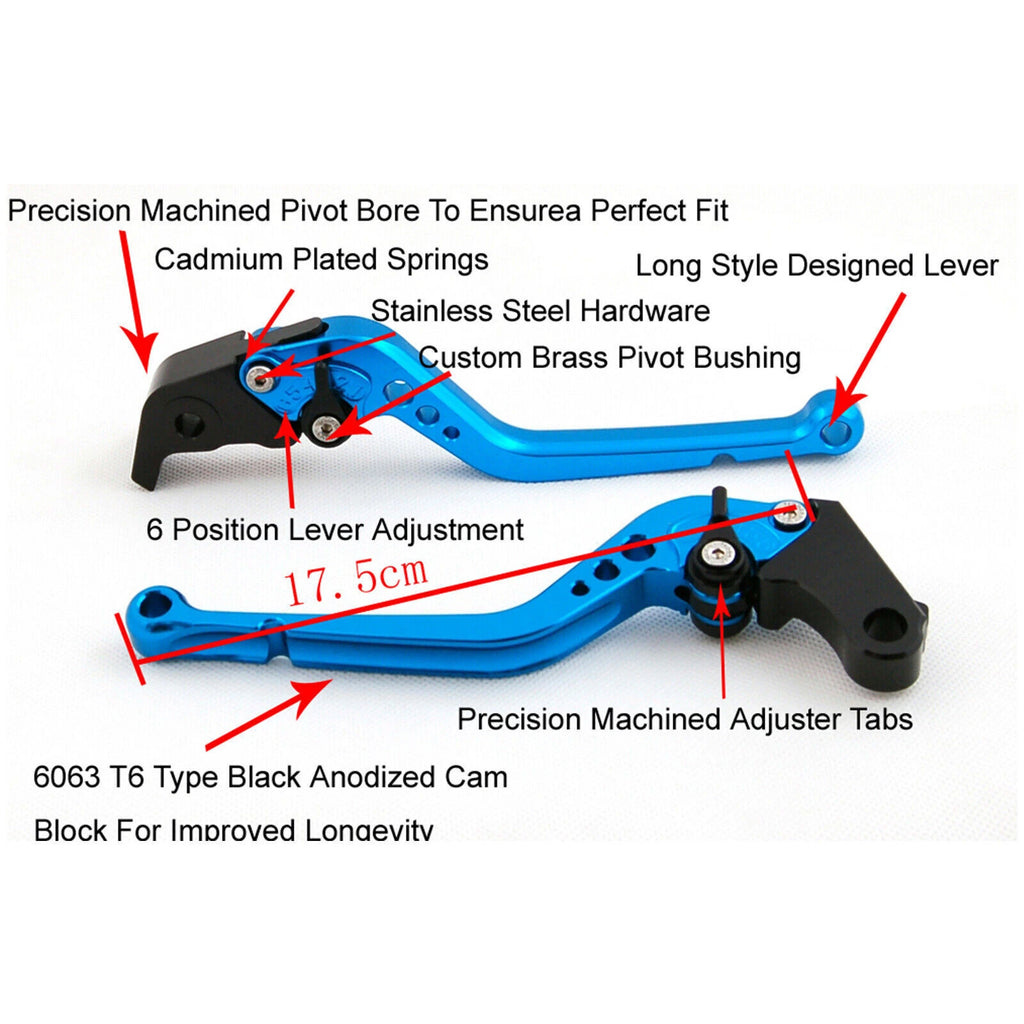 Long Clutch Brake Lever for Yamaha MT125 (2017–2020) BLK T9