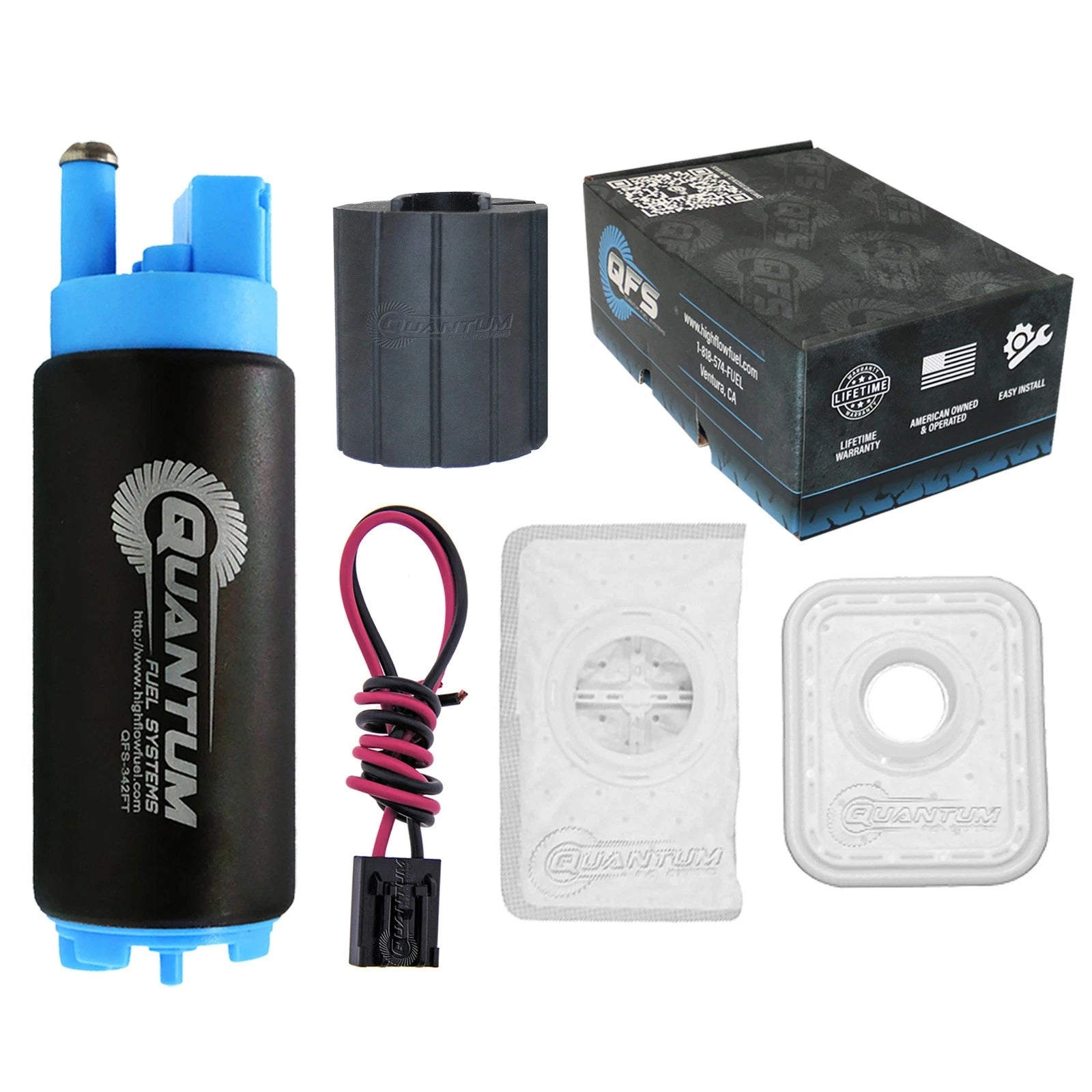 Flextech 340LPH Fuel Pump for Jeep Cherokee Wrangler (1997–2004) + Strainers E85