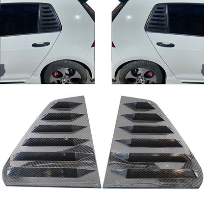 2X Rear Triangular Window Louvers for Volkswagen Golf 7 (2013–2020) Carbon Fiber Style