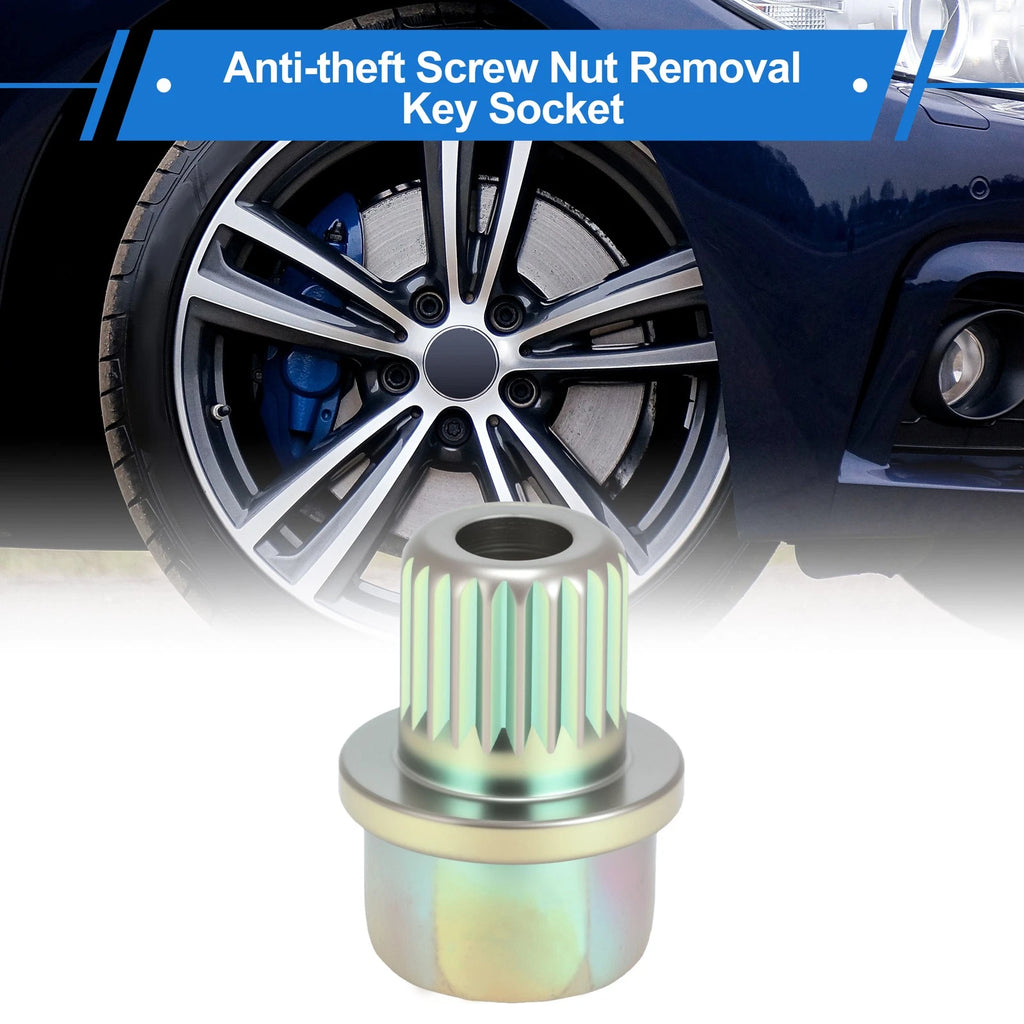 Wheel Lock Lug Nut 38 22 for BMW Anti Theft Removal Key Socket Adapter (—)