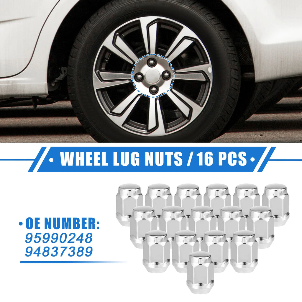 16 Pcs Wheel Lug Nuts M12 x 1.5 Replacement for Suzuki Forenza (2004–2008)