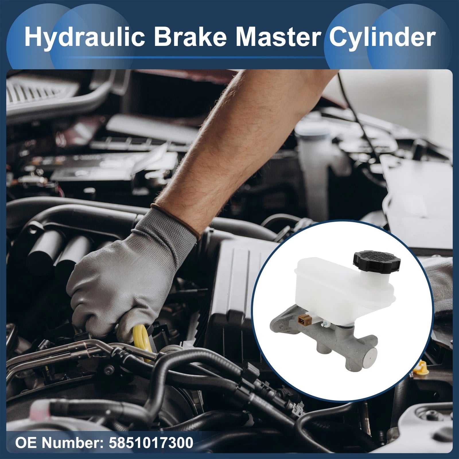 Brake Master Cylinder with Reservoir Replacement for Hyundai Matrix (2001–2010)