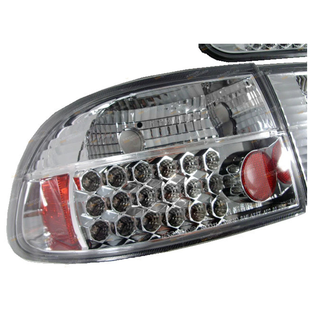 Set of 2 Altezza Clear LED Tail Lights for Honda Civic EG/EH 1991–1995