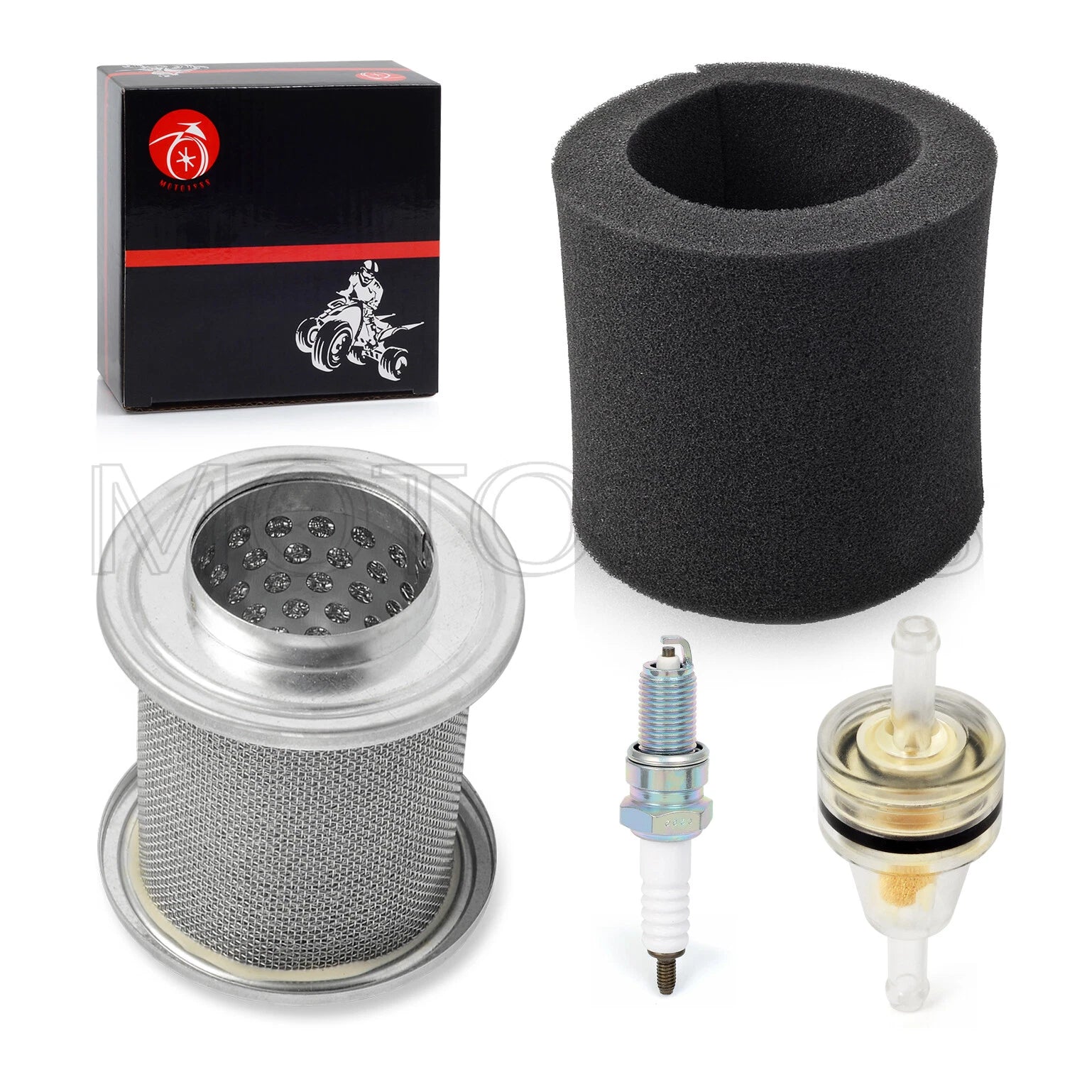 Air Filter Holder Kit & Spark Plug for Honda XR80 XR100 R CRF80 CRF100 F TRX90