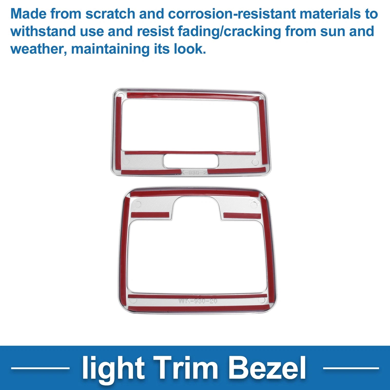 Front Row Light Trim Bezel for Suzuki Spacia Custom (2017–2024) Silver Tone