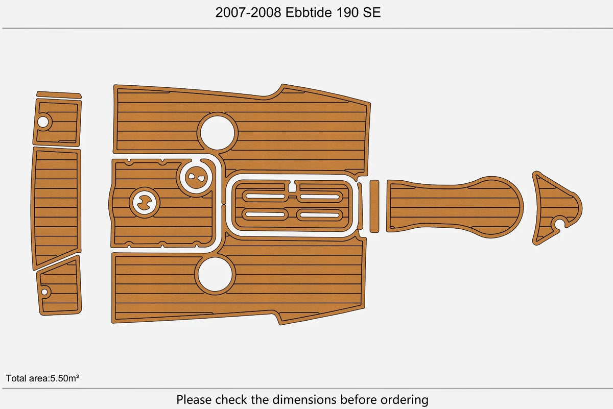 EVA Faux Teak Flooring Pads for Ebbtide 190 SE (2008)