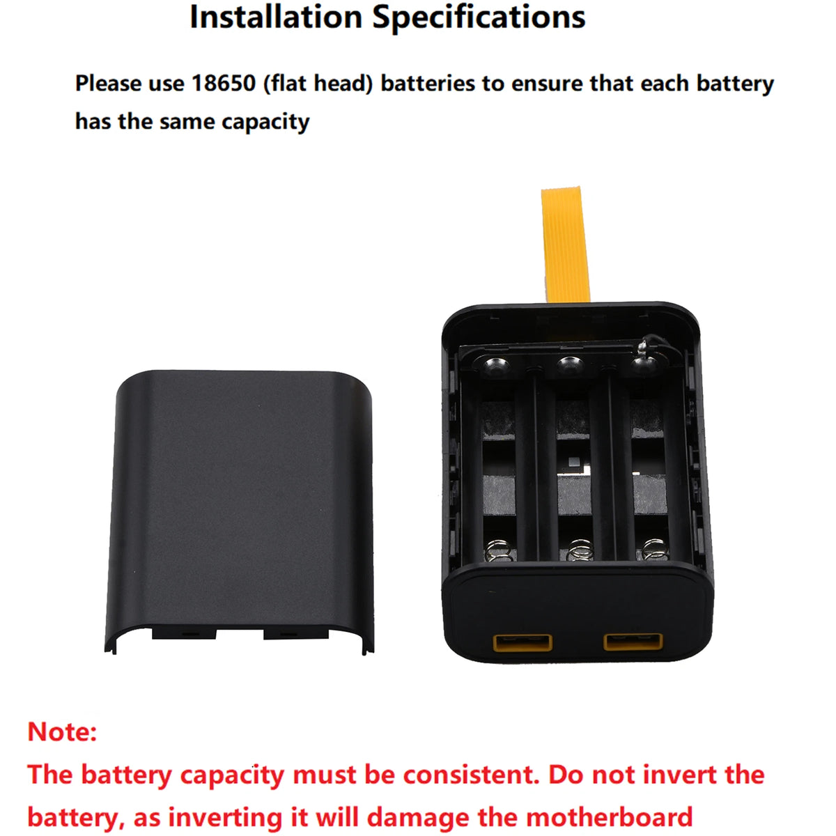 3X 18650 Battery Charger Power Bank Case Fast Charging
