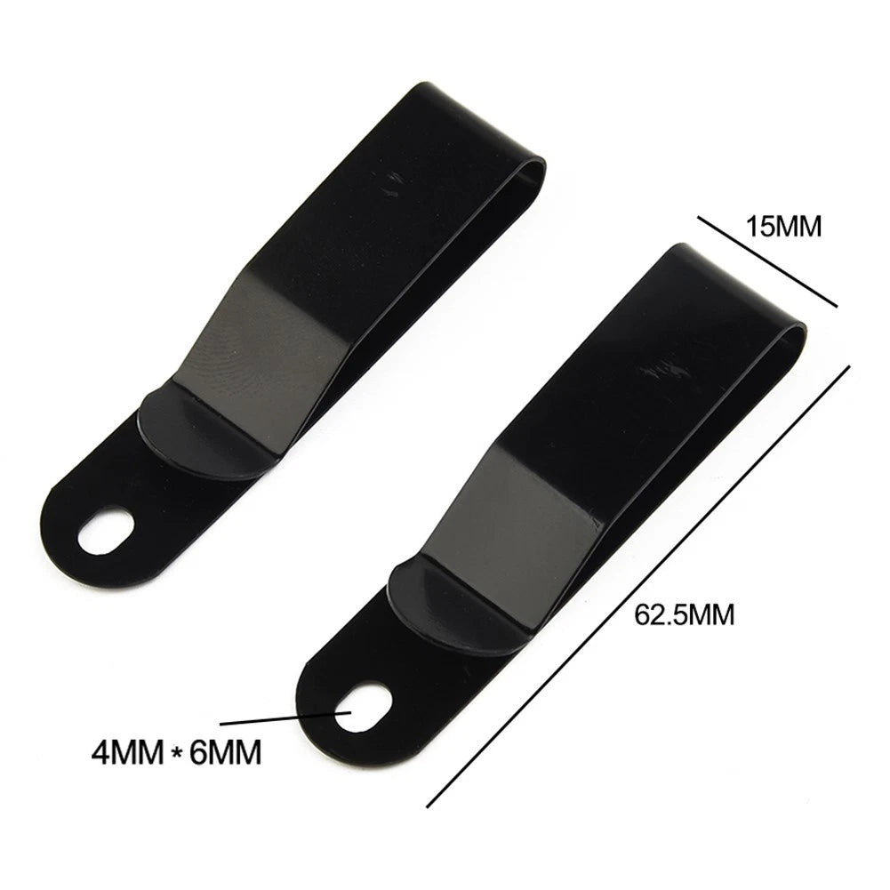 Steel Belt Clip Holster for Small Tools (Electroplating Matte Black)