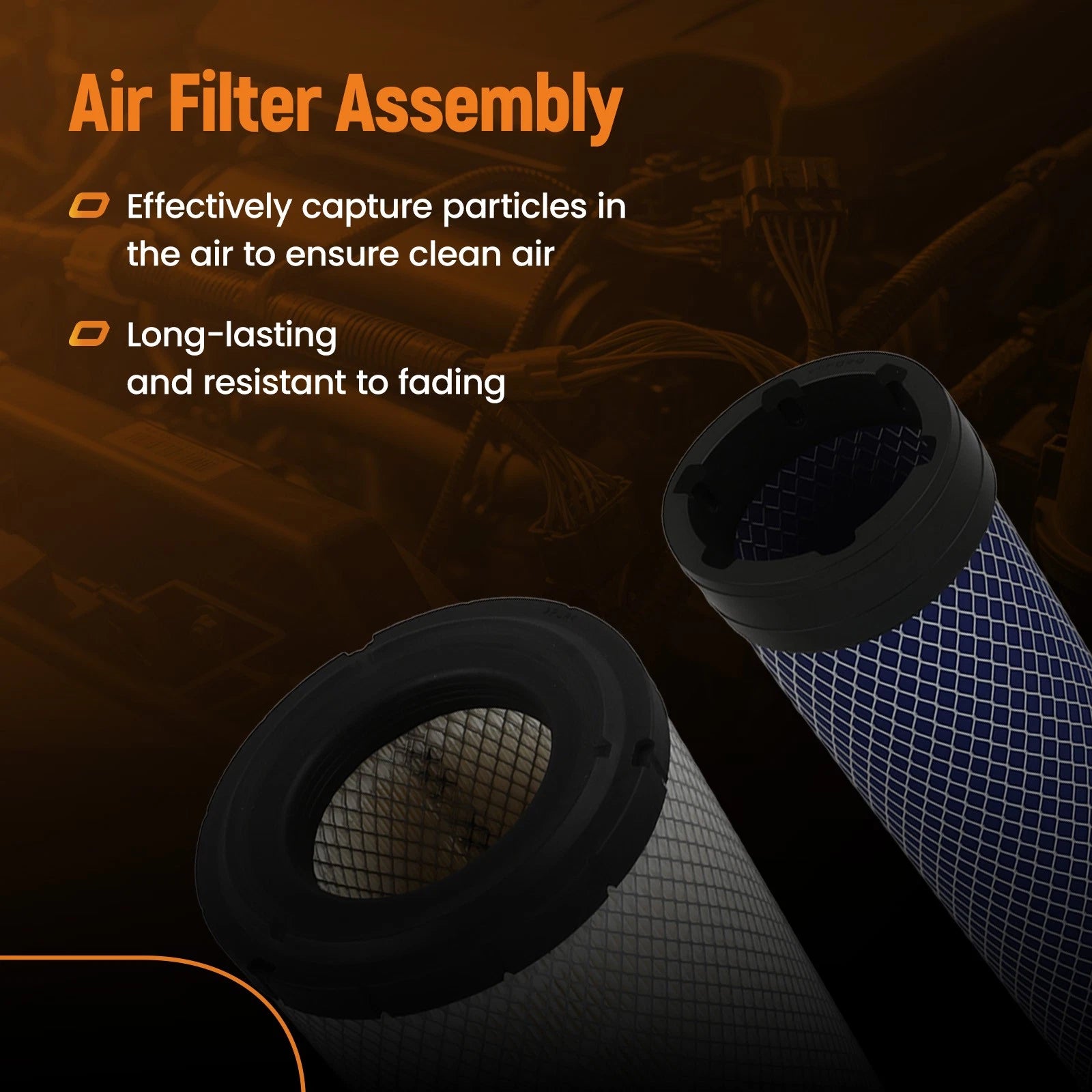 2X Engine Air Filter for Takeuchi TL140 119117-12560