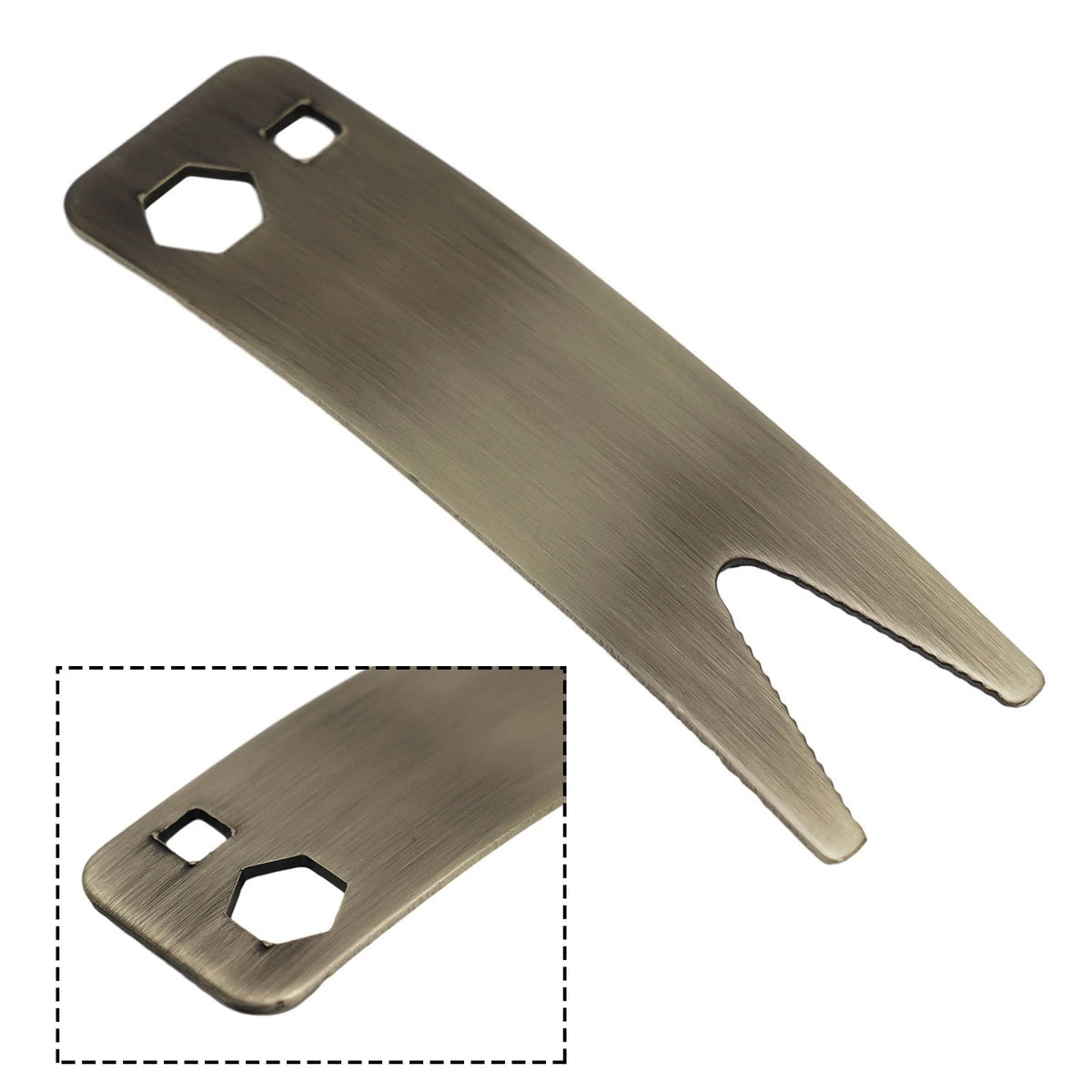 Multi Spanner Wrench Tool for Guitar and Bass Parts (Anti Rust Silver)